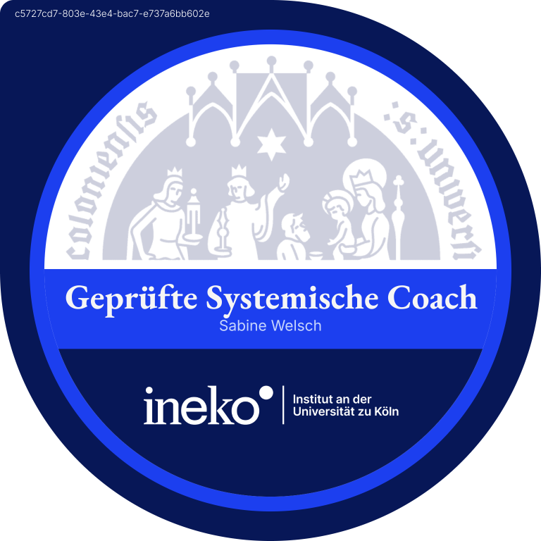 Zertifikat für geprüfte Systemische Coaches von Sabine Wisch, ineKo, Universität Köln.